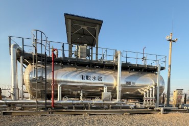 Source-backed electrostatic desalting system equipment